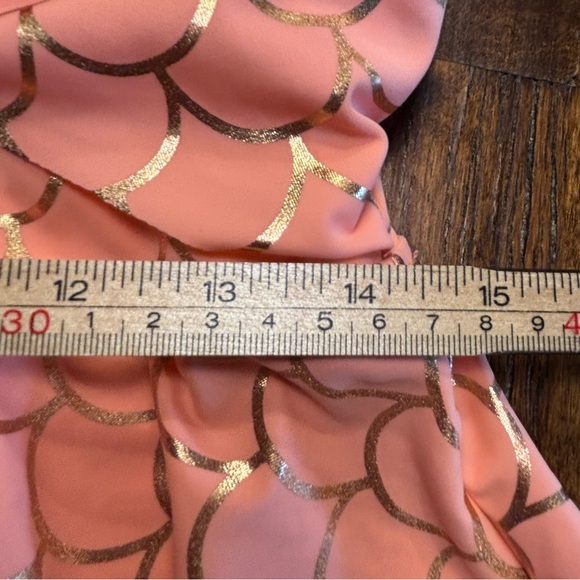 Torrid Mermaid Tie Front Underwire Peplum Midkini 00F (10/F Cup Size) Coral Gold - Picture 15 of 16